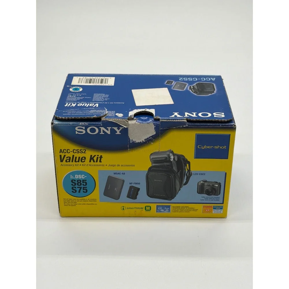 Sony ACC-CSS2‎ Value Kit Cyber-shot DSC-S85 S75 Case NP-FM50 Battery MSAC-A8 New